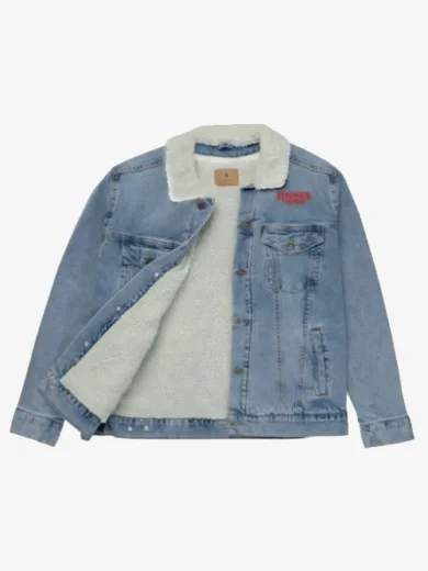 Stranger Things Unisex Sherpa Light Denim Jacket