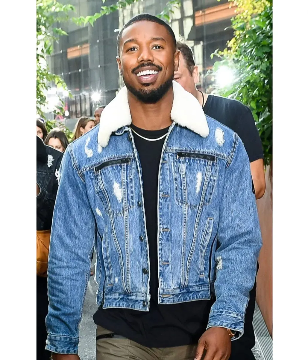 Michael B Jordan Naruto Denim Jacket