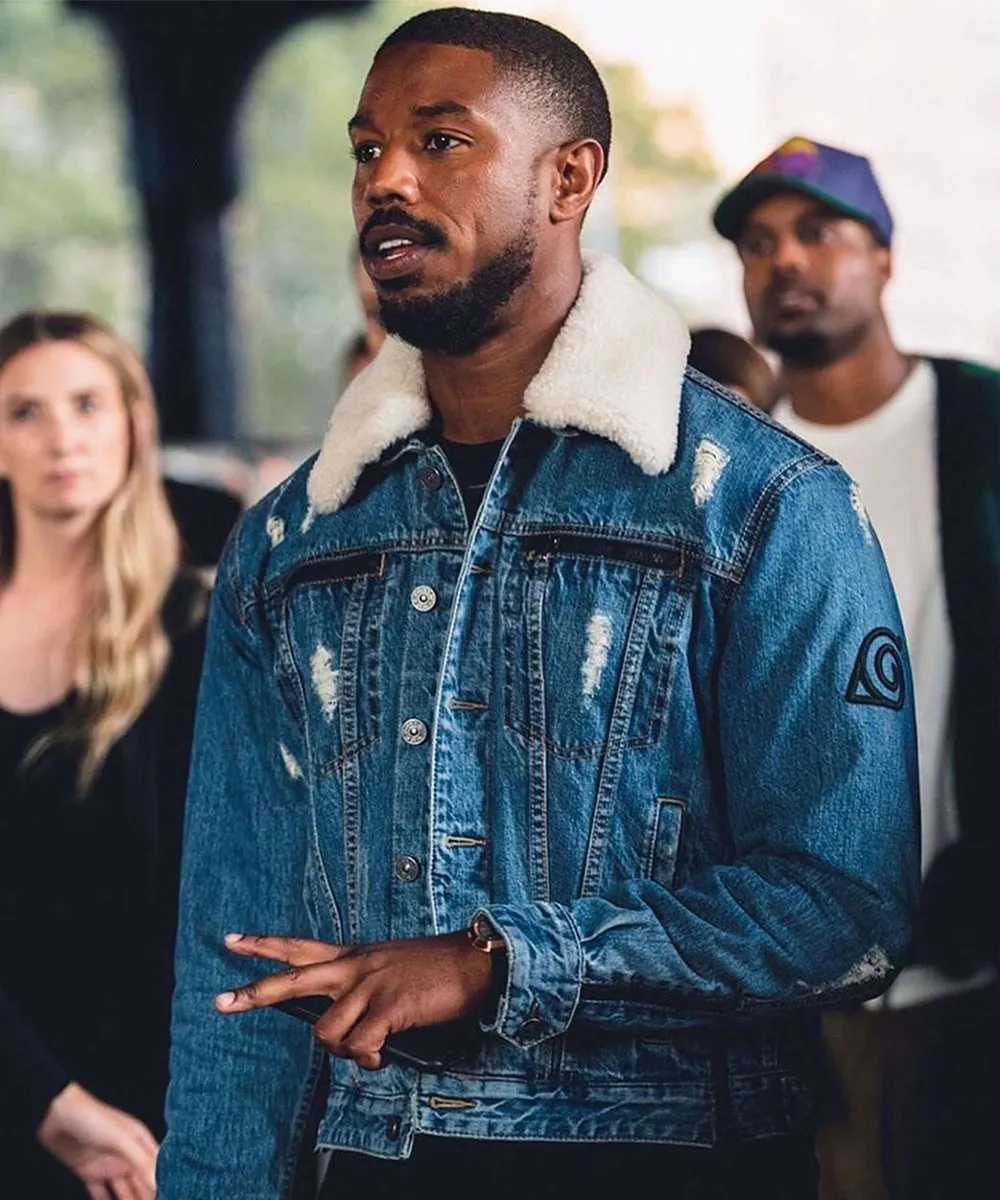 Michael B Jordan Naruto Denim Jacket