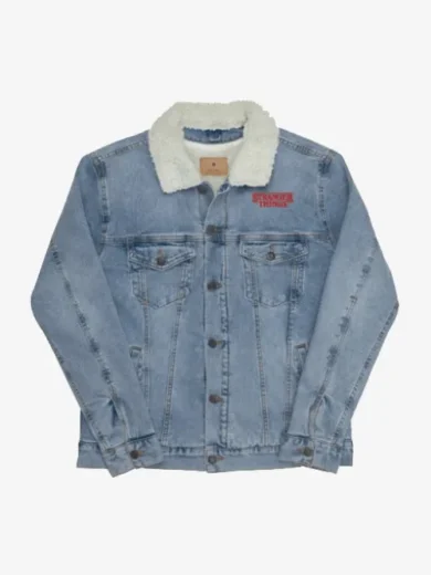 Stranger Things Unisex Sherpa Light Denim Jacket