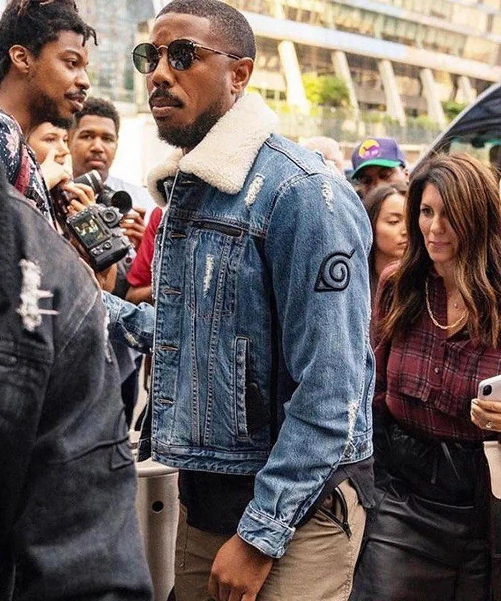 Michael B Jordan Naruto Denim Jacket