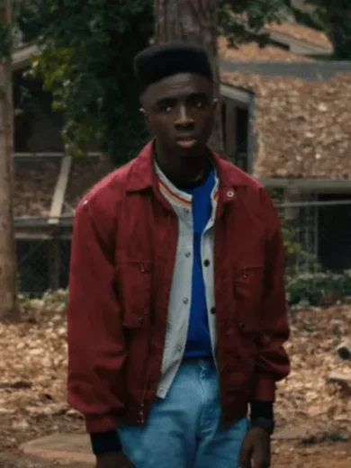 Stranger Things S04 Lucas Sinclair Red Jacket
