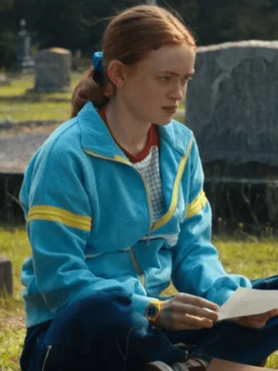 Stranger Things S4 Max Mayfield Track Blue Jacket