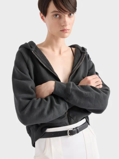 Cotton zipper hoodie