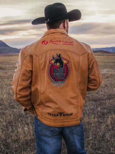 Rodeo Vegas 2024 PFR Brown Leather Jacket