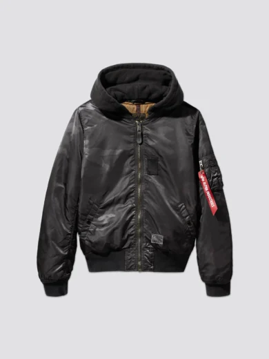 MA-1 HOODED BATTLEWASH BOMBER JACKET