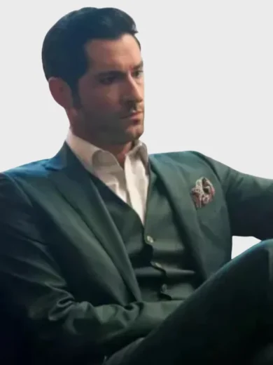 Tom Ellis Lucifer Morningstar S03 Green Suit