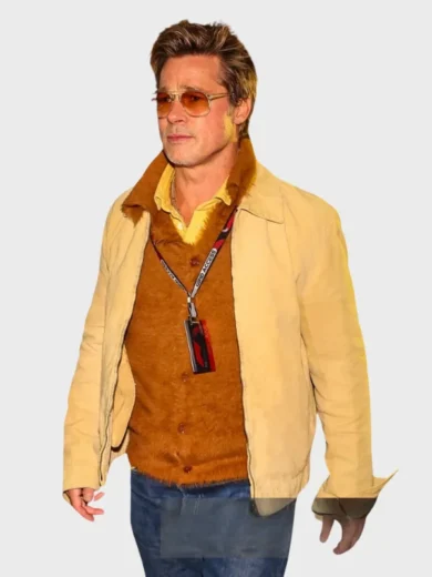 Movie Premiere Brad Pitt Yellow Cotton F1 Jacket