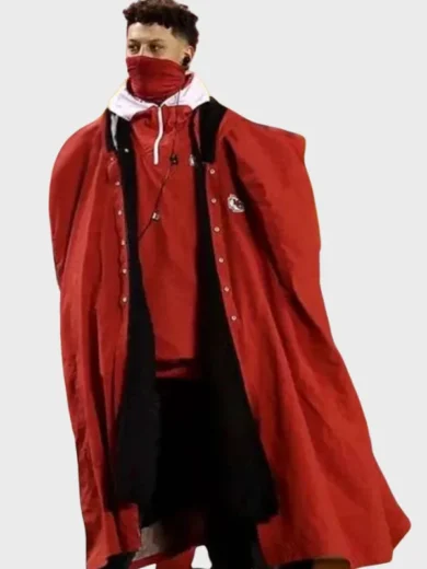 Kansas City Chiefs Patrick Mahomes Red Cape Coat