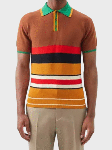 Scott Evans’s Access Daily 2025 Striped Polo Shirt