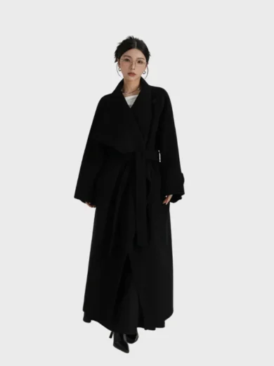 Wrap Funnel Wool Shadowline Coat