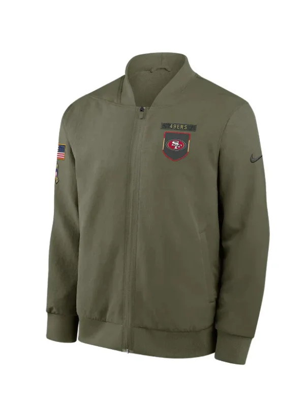 San Francisco 49ers Salute to Service Bomber Jacket 2025