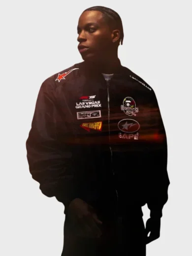 BAPE x F1LVMulti Logo Bomber Jacket