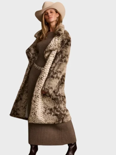 Snake Faux Fur Vivienne Grey Jacket