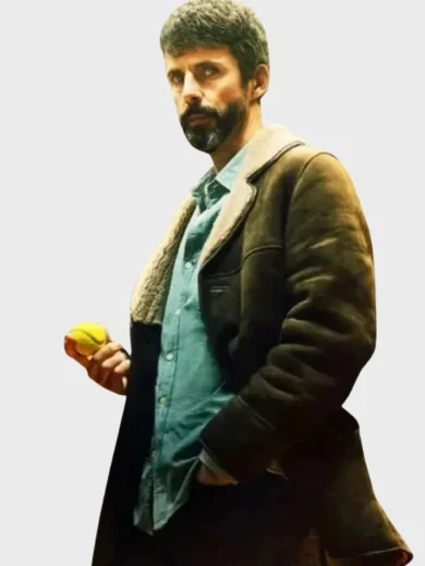 Dept. Q S01 Goode Matthew Brown Leather Coat