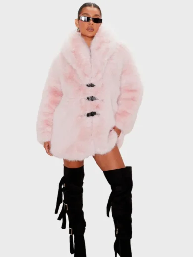 Tundra Pink Faux Fur Jacket