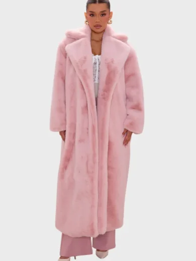 Blush Skylar Faux Fur Coat