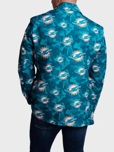 NFL Team Camo Miami Dolphin Suit Jacket Blazer