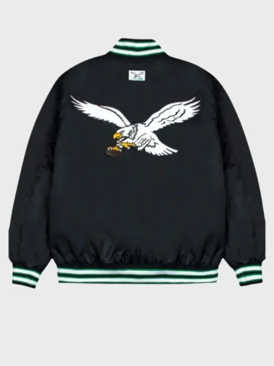Philadelphia Eagles GOLF WANG Satin Bomber Jacket