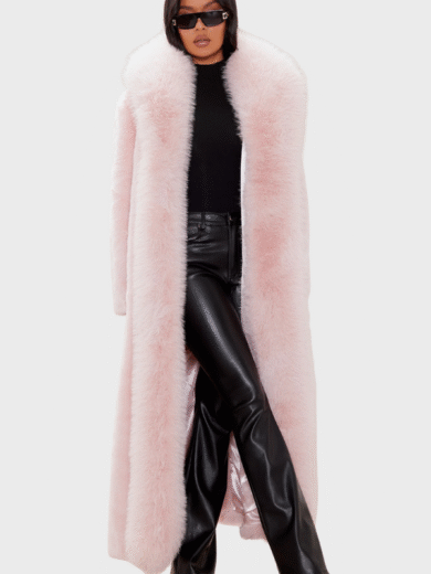 Dakota Maxi Fur Pink Coat