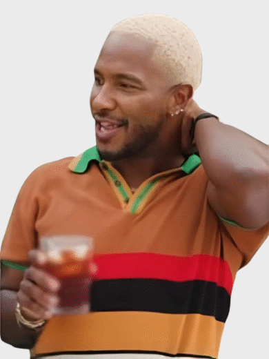 Scott Evans’s Access Daily 2025 Striped Polo Shirt