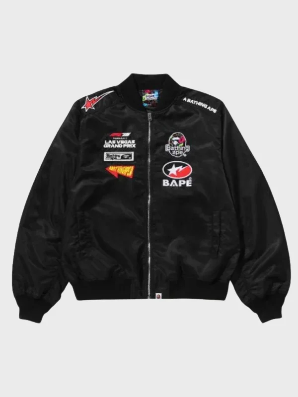 BAPE x F1LVMulti Logo Bomber Jacket