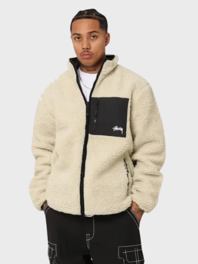 Sherpa Reversible Stussy 8 Ball Jacket