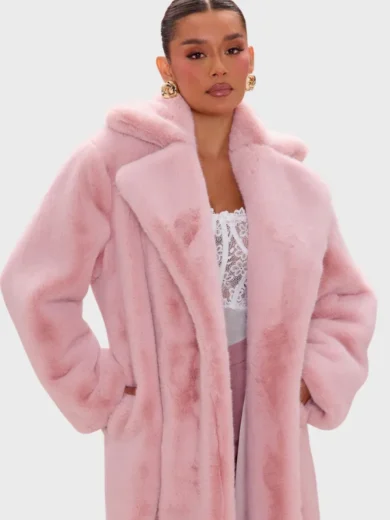 Blush Skylar Faux Fur Coat