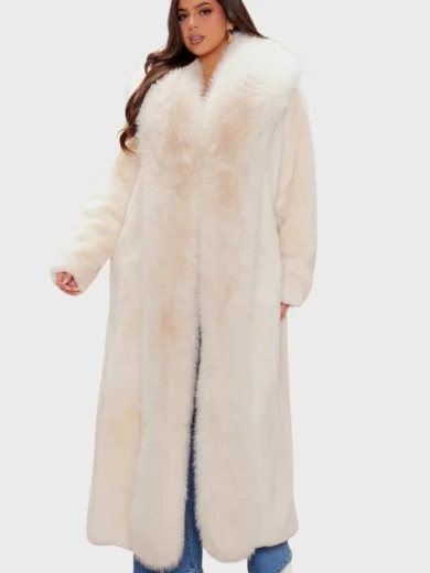 Fur Cream Dakota Maxi Coat
