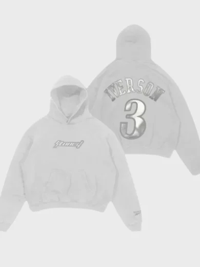 White Iverson Post Malone Hoodie