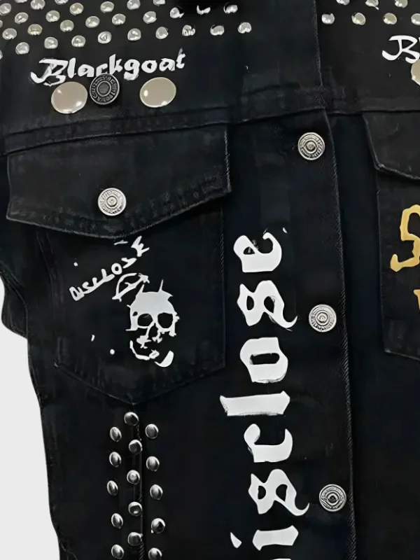 Studded Jean Juice World Black Vest