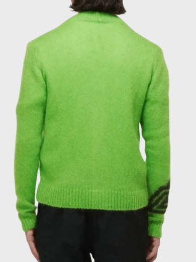 Scott Evans's Green Printed Cardigan on Access Daily 2025