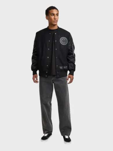 Wool Varsity Alpha Industries Black MA-1 Jacket