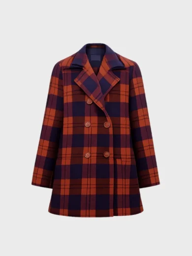 Eternity 2025 Elizabeth Olsen Plaid Coat