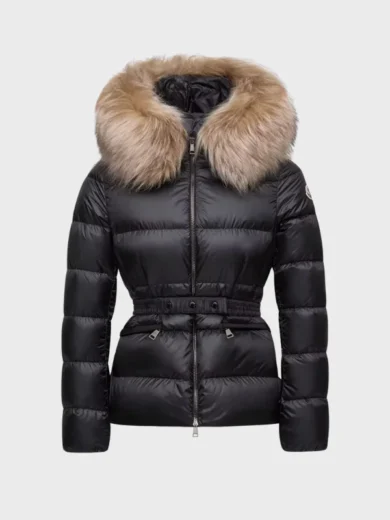 Trimmed Short Down - Boed Hooded Shearling Jacket