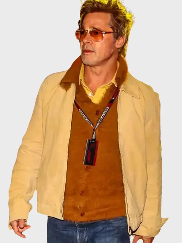 Movie Premiere Brad Pitt Yellow Cotton F1 Jacket