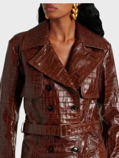 Selena Gomez Only Murders in the Building S4 Crocodile Coat