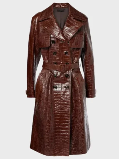 Selena Gomez Only Murders in the Building S4 Crocodile Coat