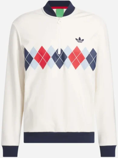Originals Adidas Argyle Printed 1/4-Zip Sweatshirt