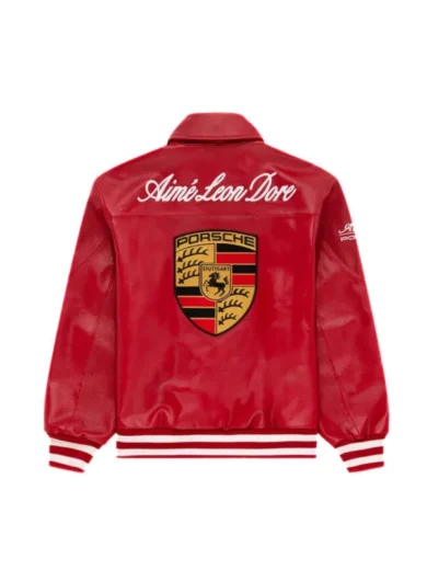 Porsche 993 Red Aime Leon Dore Leather Jacket