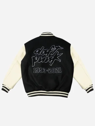 Daft Punk Black Varsity Letterman Jacket For Sale