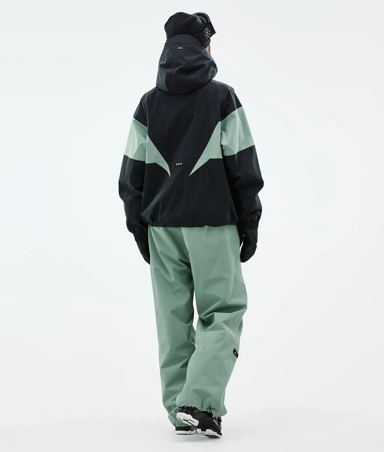 Women Spike Black/Faded Green Ski Jacket