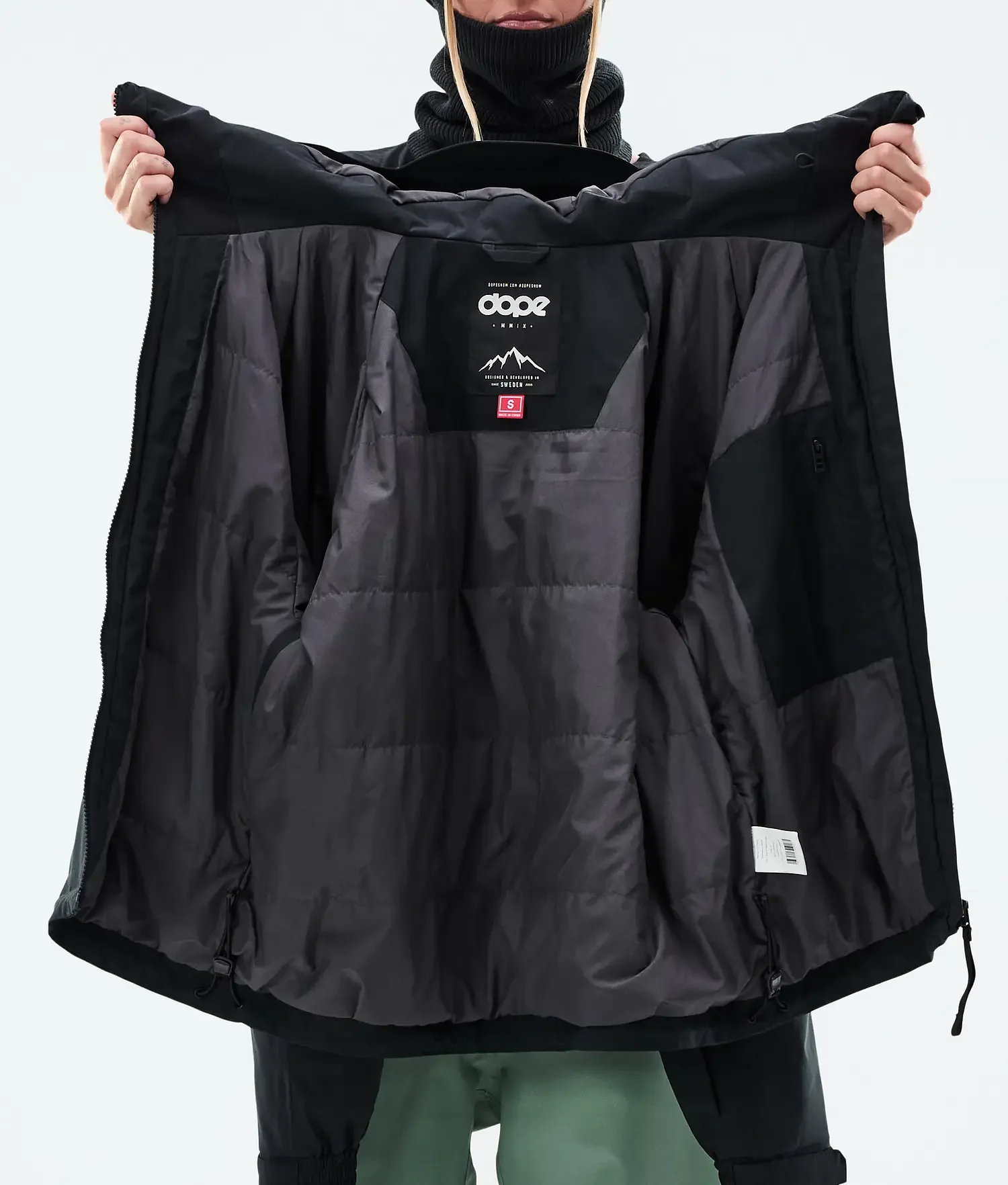 Women Spike Black/Faded Green Ski Jacket