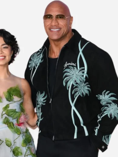 Dwayne Johnson Moana 2 Premiere Amiri Palm Jacket