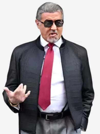 NYC 2025 Sylvester Stallone Black Jacket