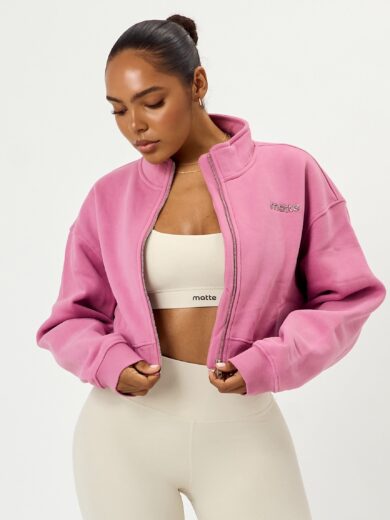 Pink Cloud Matte Varsity Jacket