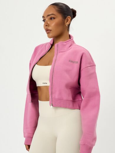 Pink Cloud Matte Varsity Jacket