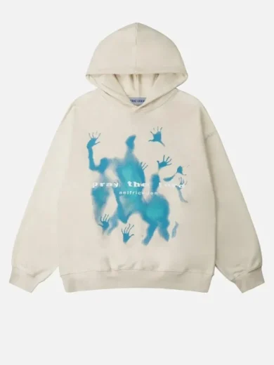 Abstraction Shadow Print Hoodie