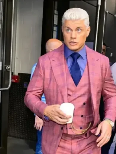 ABC Studio 2025 Cody Rhodes Check Suit