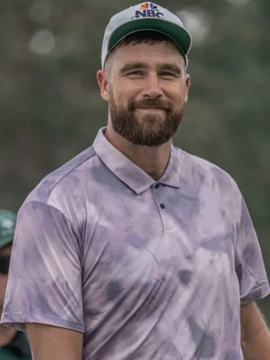 ACC Golf Tournament Travis Kelce Purple Golf Polo